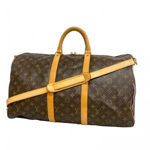 Louis Vuitton Monogram Keepall Bandouliere 50 Boston Bag M41416 Brown  Men's Wom